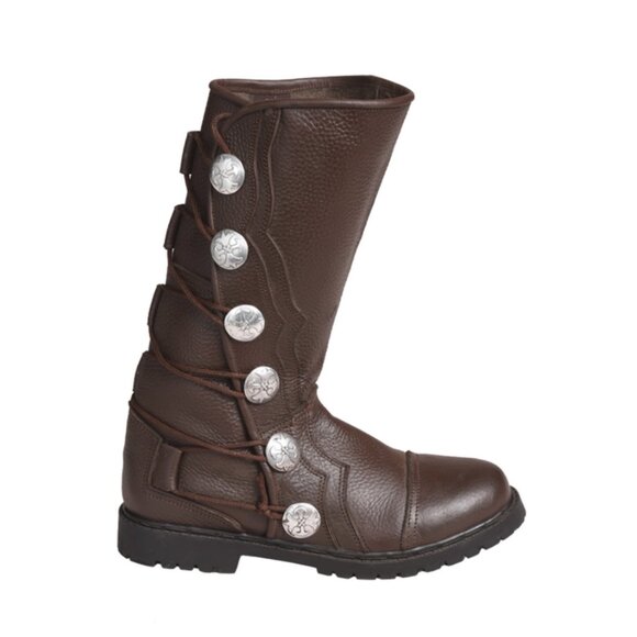 Just in Tyme Mid-Calf Leather Boots (brown)